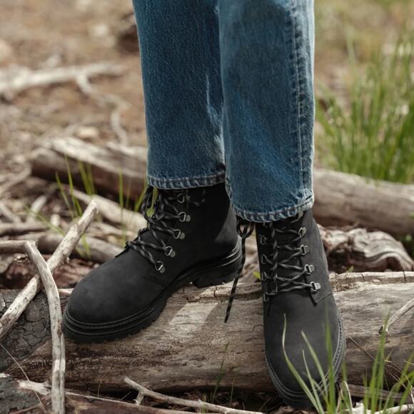 Jenni Kayne Oiled Leather Mountain Boots Black Size 38 Sold Out Blogger Fav - Picture 8 of 13